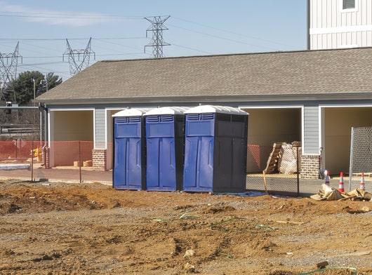 the number of construction portable restrooms required depends on the number of workers and the period of the project